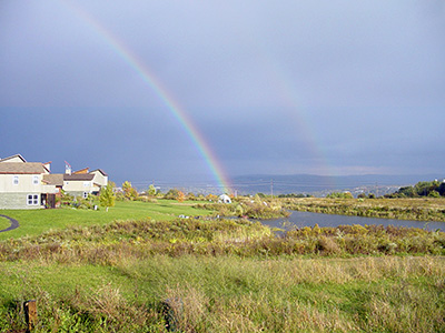 View to southeast over pond